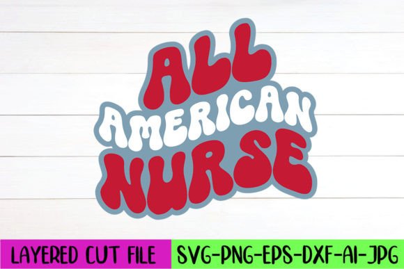 All American Nurse Retro Design: Graphics and Crafts with a Nostalgic Vibe