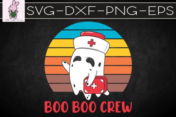 Boo Boo Crew Nurse Funny Ghost Halloween Graphics