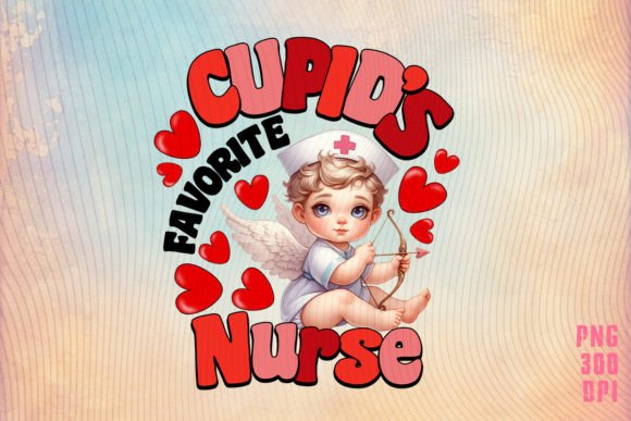 Cupid's Favorite Nurse Valentine Shirt Graphics
