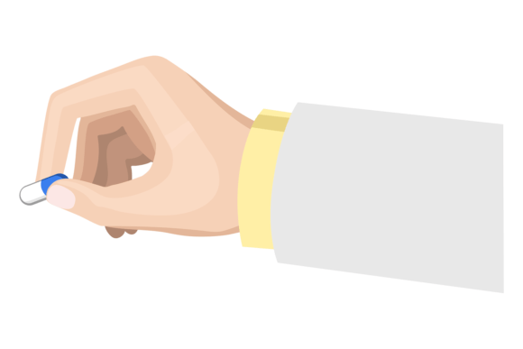 Doctor Hand Give Pill: Graphics for Crafts and Branding
