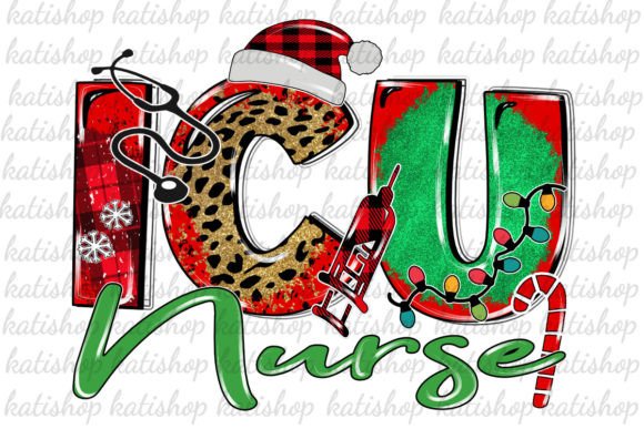 ICU Nurse Christmas PNG for Graphics and Crafts