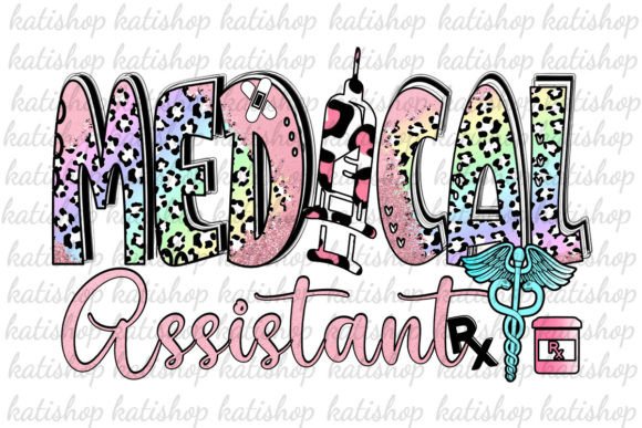 MA Medical Assistant Leopard Sublimation Graphics and Crafts