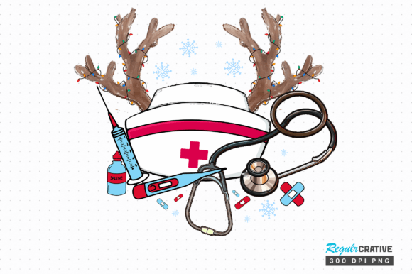 Nurse Christmas Clipart Png Design