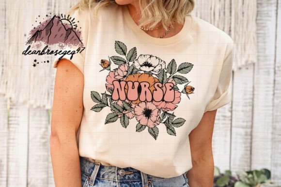 Nurse Flower PNG Sublimation Graphics