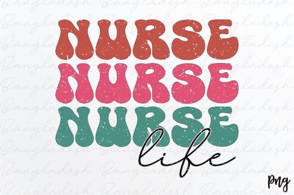 Nurse Life Retro Sublimation Graphics