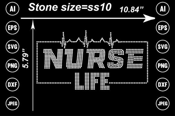 Nurse Life Rhinestone Design: Graphics and Crafts in One