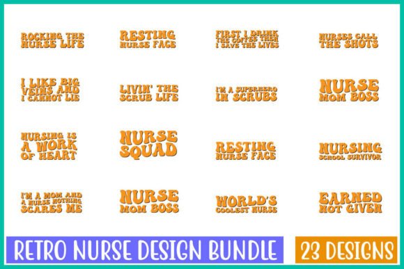 Retro Nurse Design Bundle