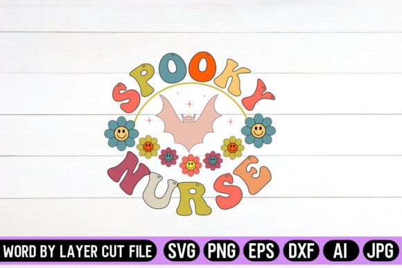 Spooky Nurse Retro Design: Graphics and Crafts for Creative Projects