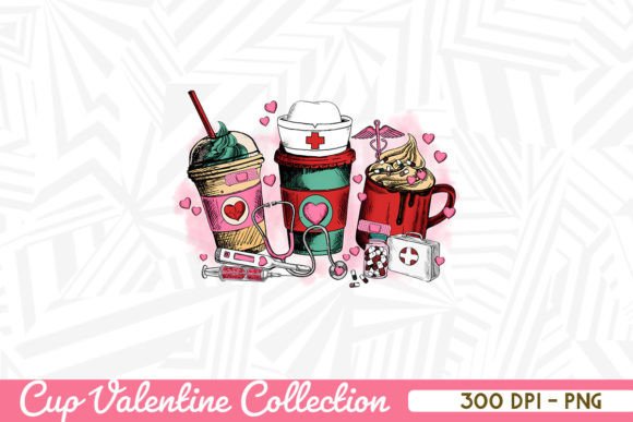 Valentine Cup with Nurse Elements Graphics